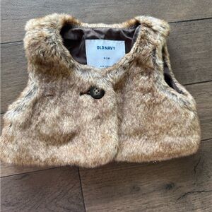 Old Navy Kids Faux Fur Vest - Tan